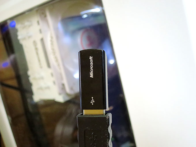 USB延長ケーブルを接続